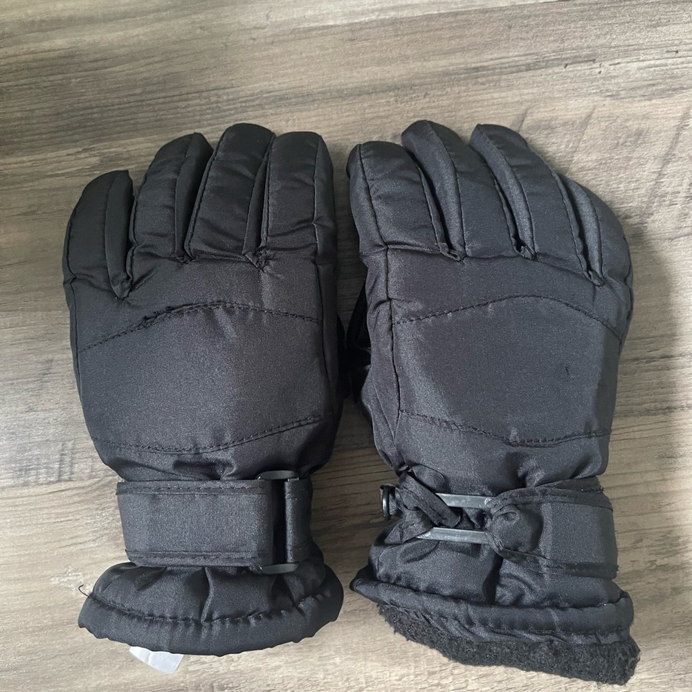 Kid black waterprouf gloves